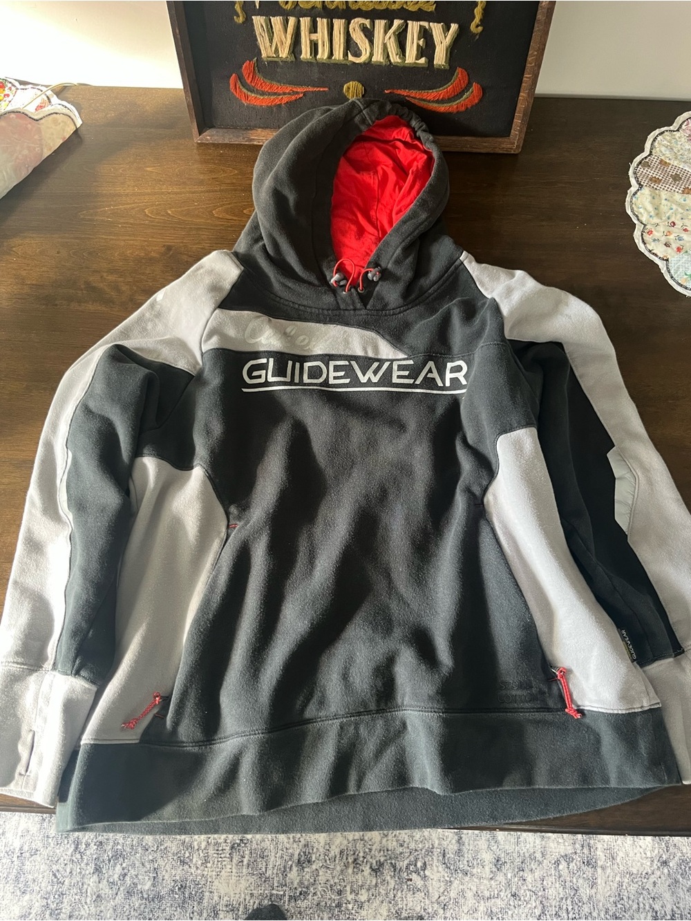 Cabela's Guidewear Storm Cotton Men's Hoodie Large Black Gray Fishing Outdoor